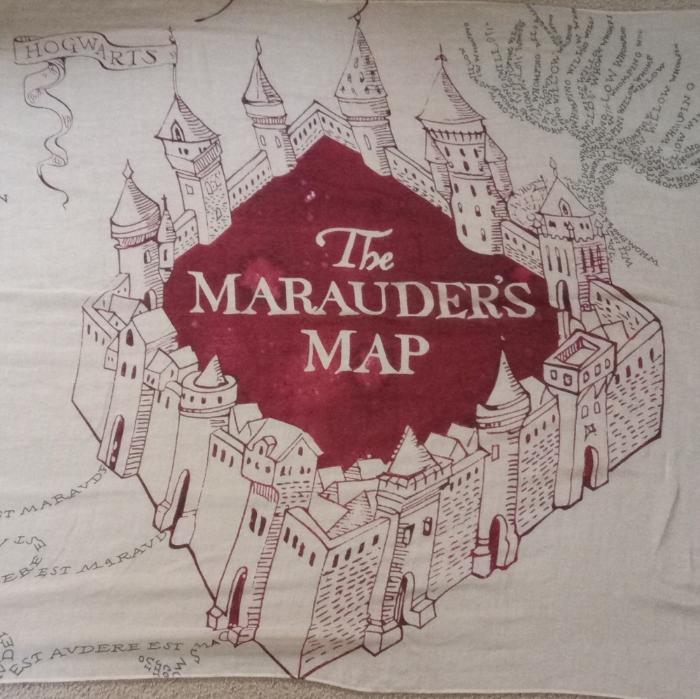 Harry Potter Marauder's Map large sheer scarf